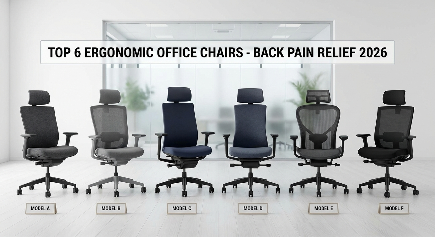 Side by side comparison of top ergonomic office chairs for back pain 2026